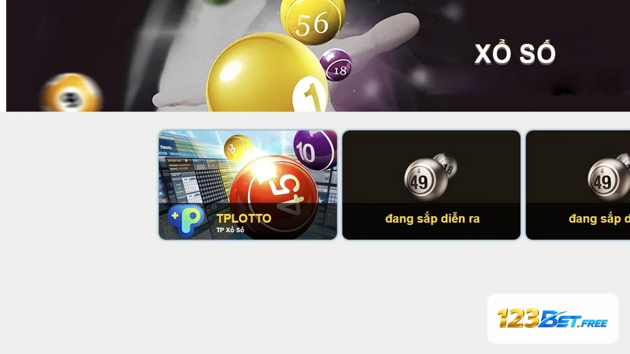 Sảnh xổ số trực tuyến tại 123BET Free